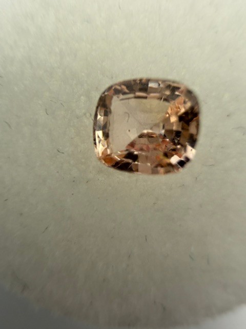 Natural No‑Heat Padparadscha Sapphire 0.97ct – GIA Certified, Eye Clean Cushion