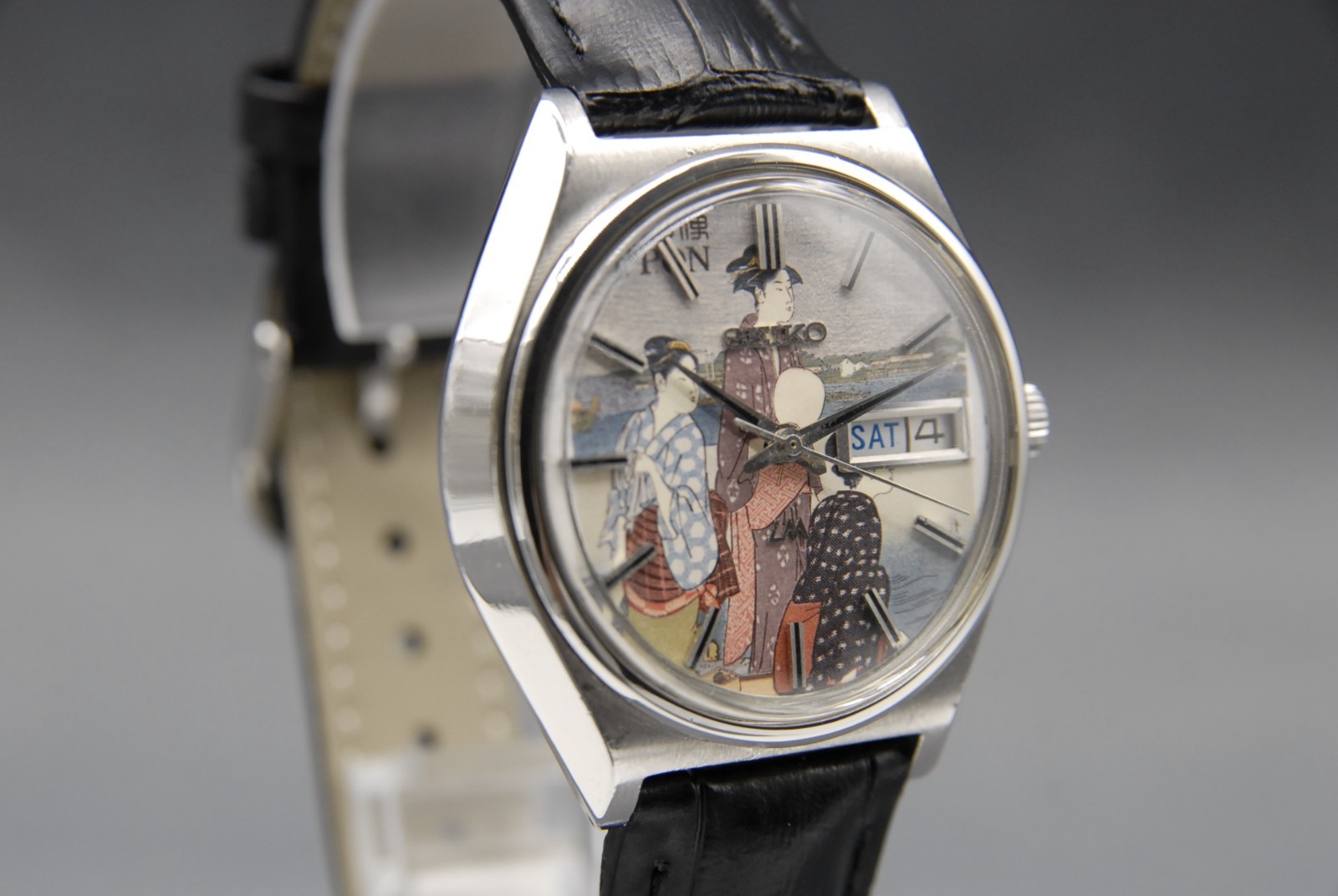 CLA’d [N MINT ] Vintage SEIKO Lord Matic 5606-7010 LM 37mm UKIYOE AT Men’s Watch