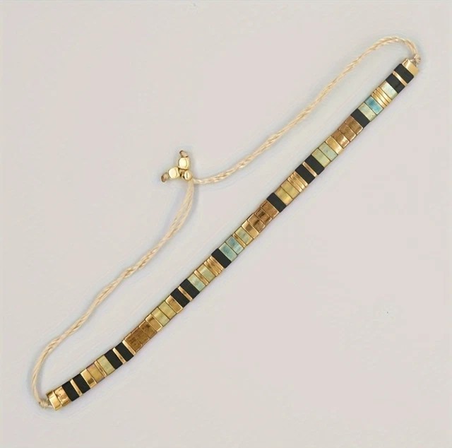 Miyuki TilA 24k Gold Plated Handmade Boho Women Adjustable Healing Bracelet Gift