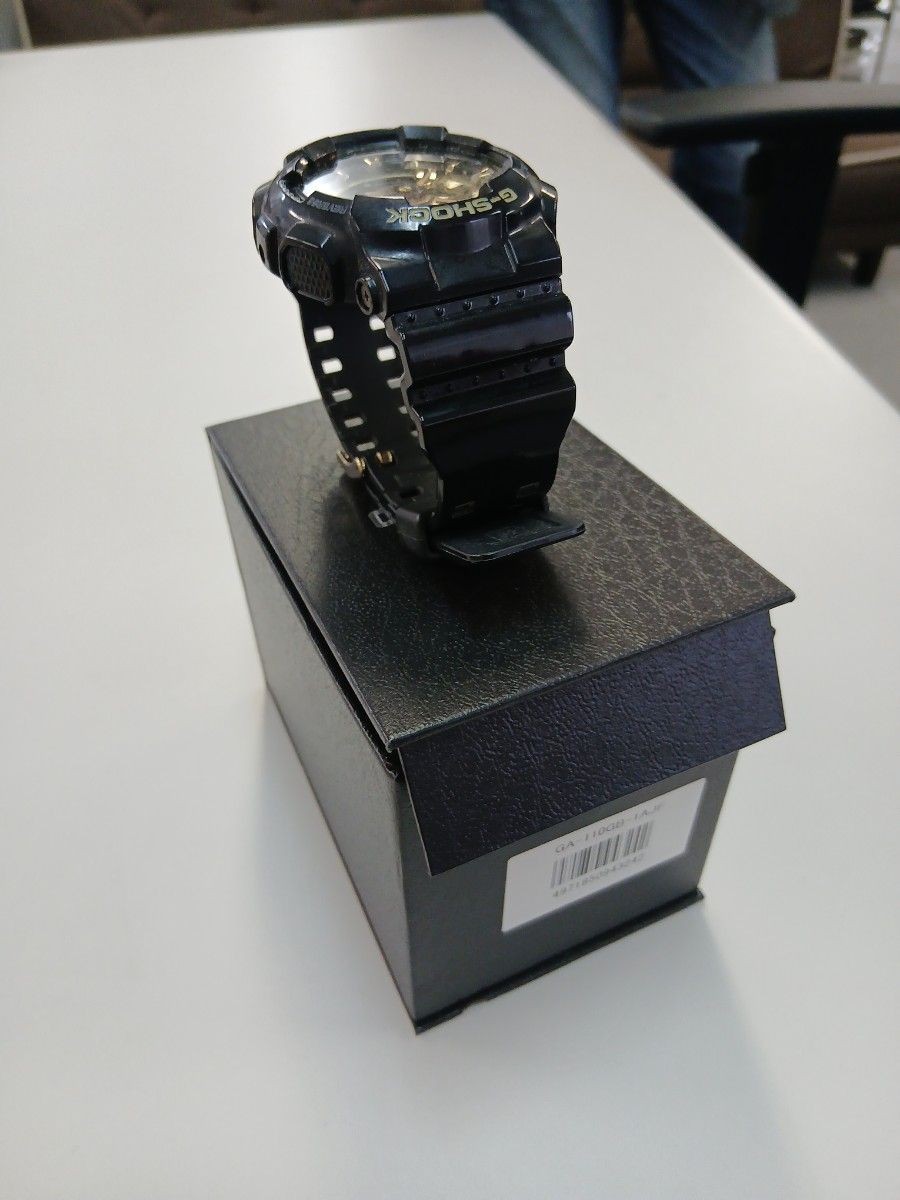 CASIO G SHOCK GA 100 Black x Gold Watch Includes Box and Manual