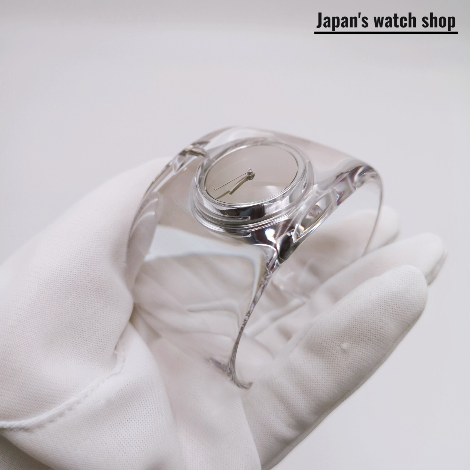 ISSEY MIYAKE O-Bold NYAS001 Transparent Bangle Watch Unisex Watch New in Box