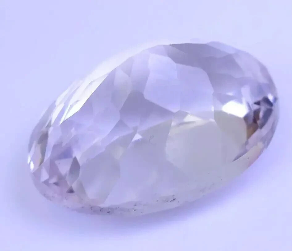 120 Ct Natural White Sapphire Oval Cut Certified Gemstone With Free Shipping