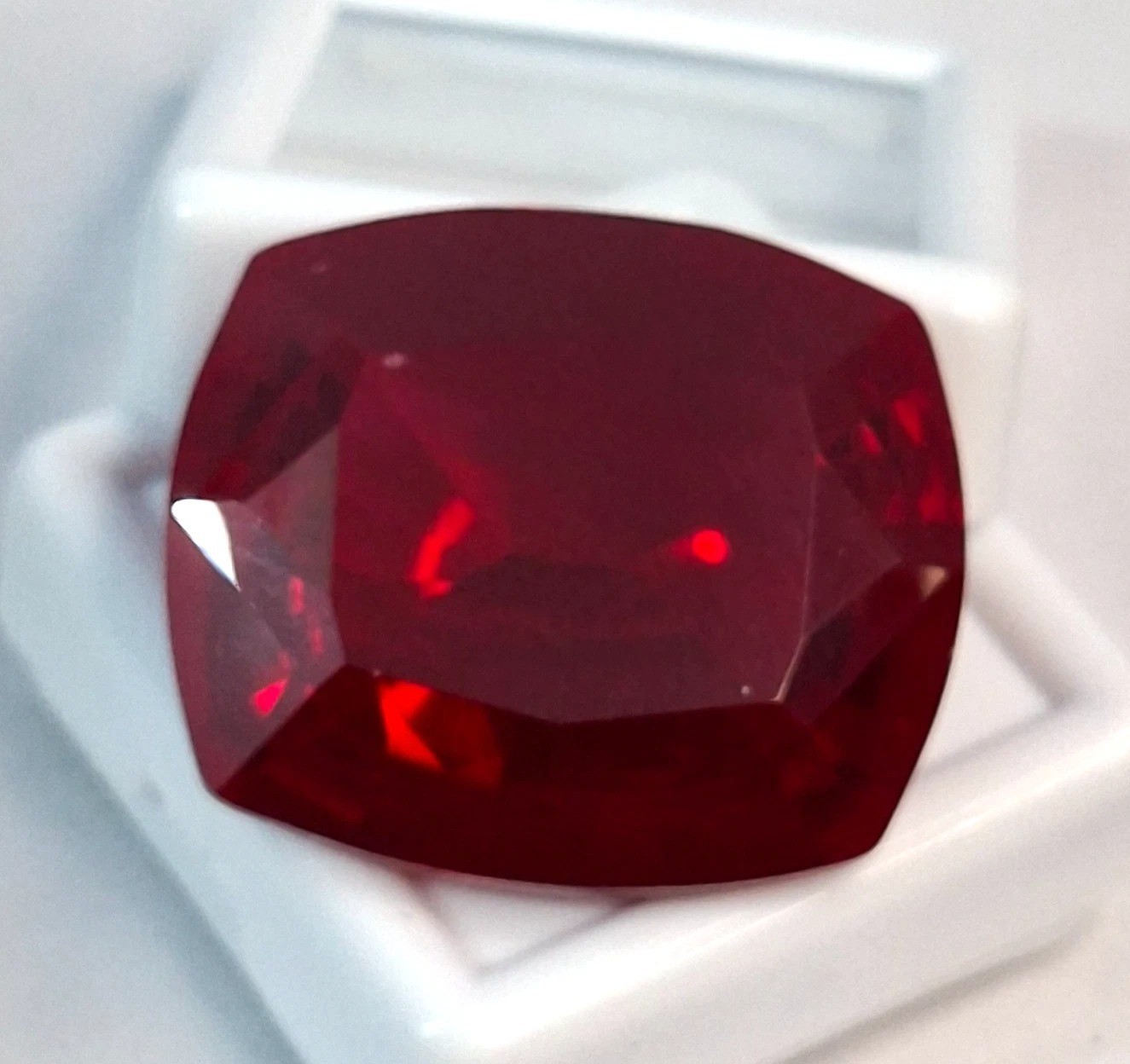 58-60 Ct Brilliant Cushion Shape Red Ruby Natural Certified Loose Gemstone