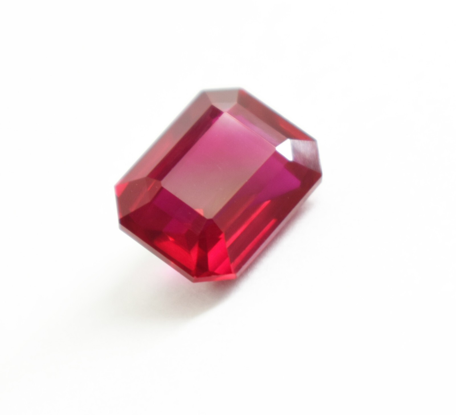 Myanmar’s 9.50Ct Red Ruby Natural Beautiful Emerald Cut Certified Loose Gemstone