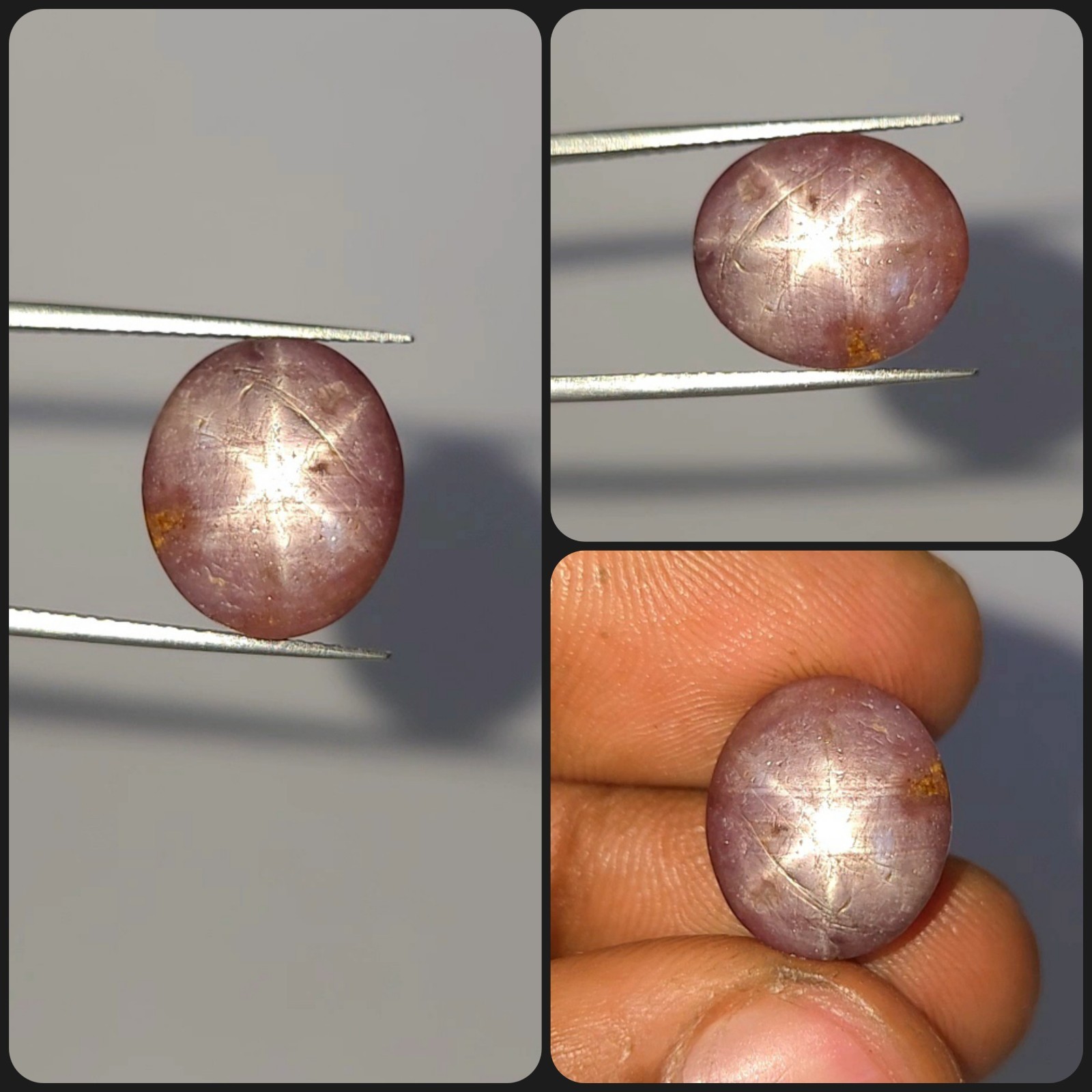 Natural 11.70 ct Translucent Star Sapphire Brown Oval Cabochon loose gemstone