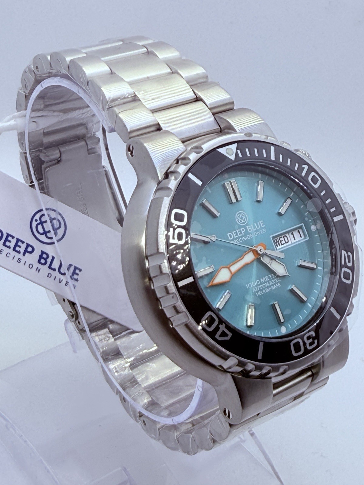 DEEP BLUE PRO SUN DIVER IV 1000 AUTO DIVE WATCH-TURQUOISE DIAL‼️