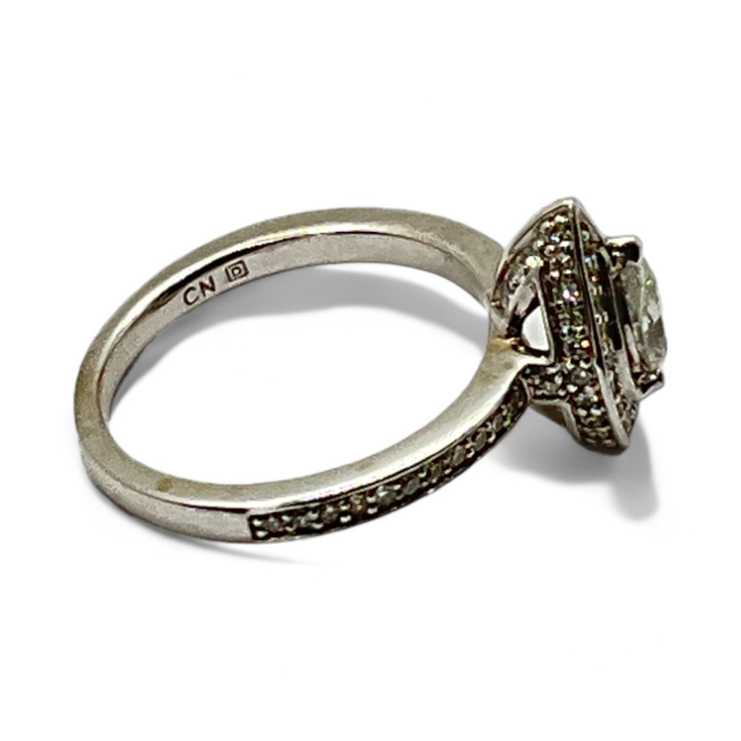 14KW Gold Diamond Engagement Ring Apx 9/10 C.T.W. Sz: 5 (8WO 15159)