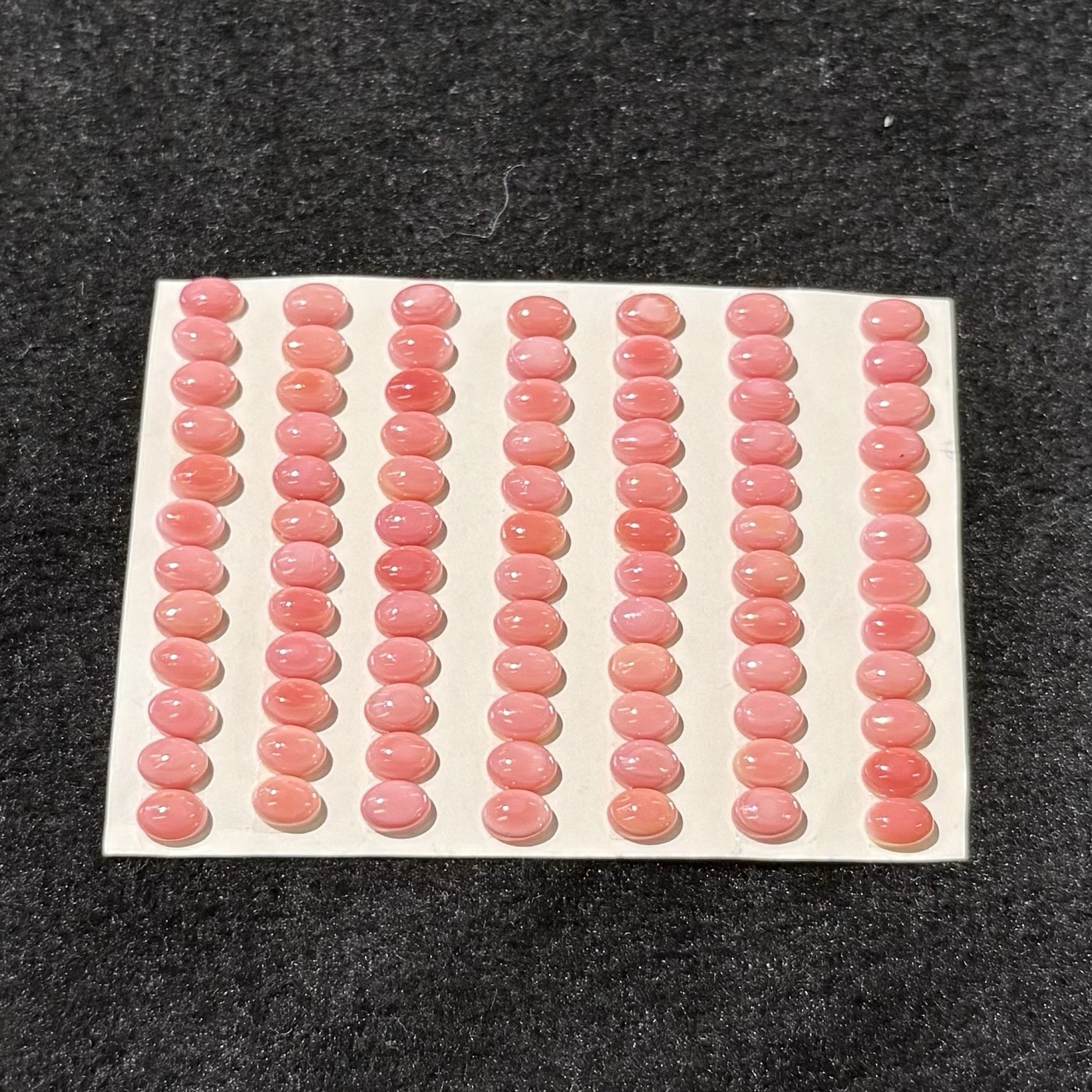5×7 MM Conch Shell Oval Pink Natural Cabochons one pair or 2PCS.