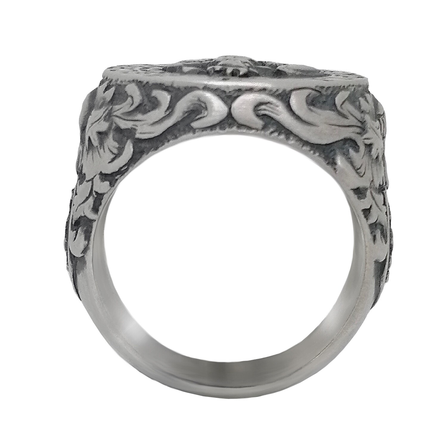 Knights Templar Masonic Sterling Silver 925 Sigil of Abraxas Men’s Ring