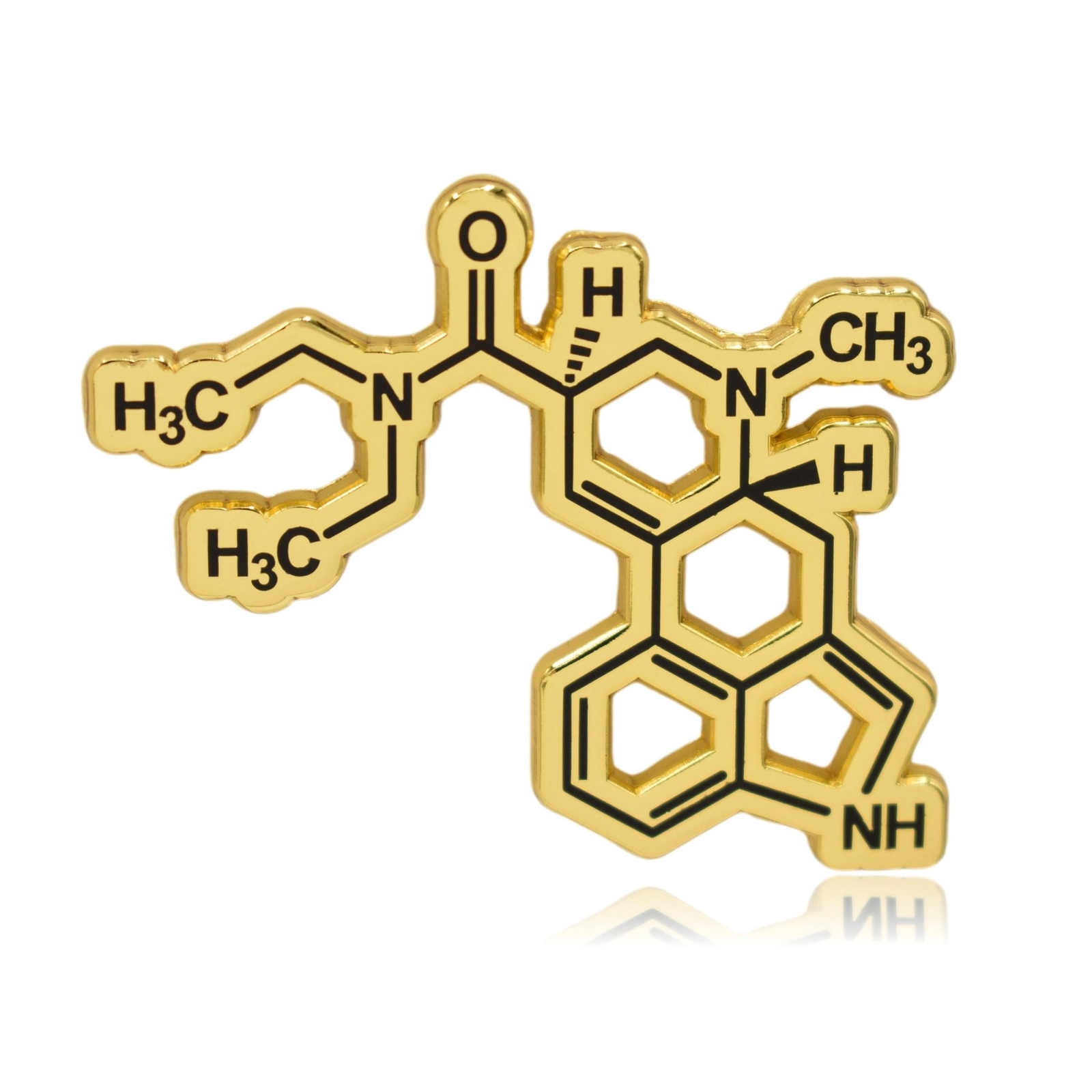 LSD Lysergic Acid Diethylamide Molecule Hard Enamel Pin