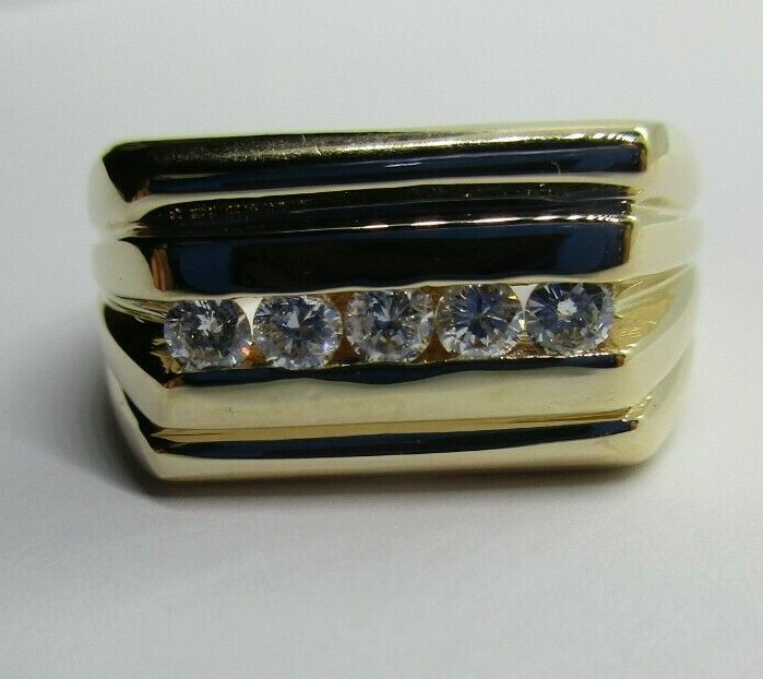 14K Gold Diamond Men’s Ring Diamond=1/3 Carat F-SI1/VS2 8.60 Grams Value=$4K+
