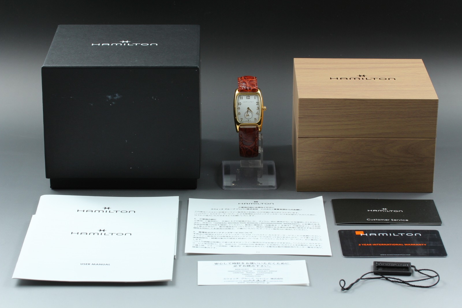 HAMILTON Boulton H134310 27mm Gold Small Second Qz Men’s Watch [Near MINT w/Box]