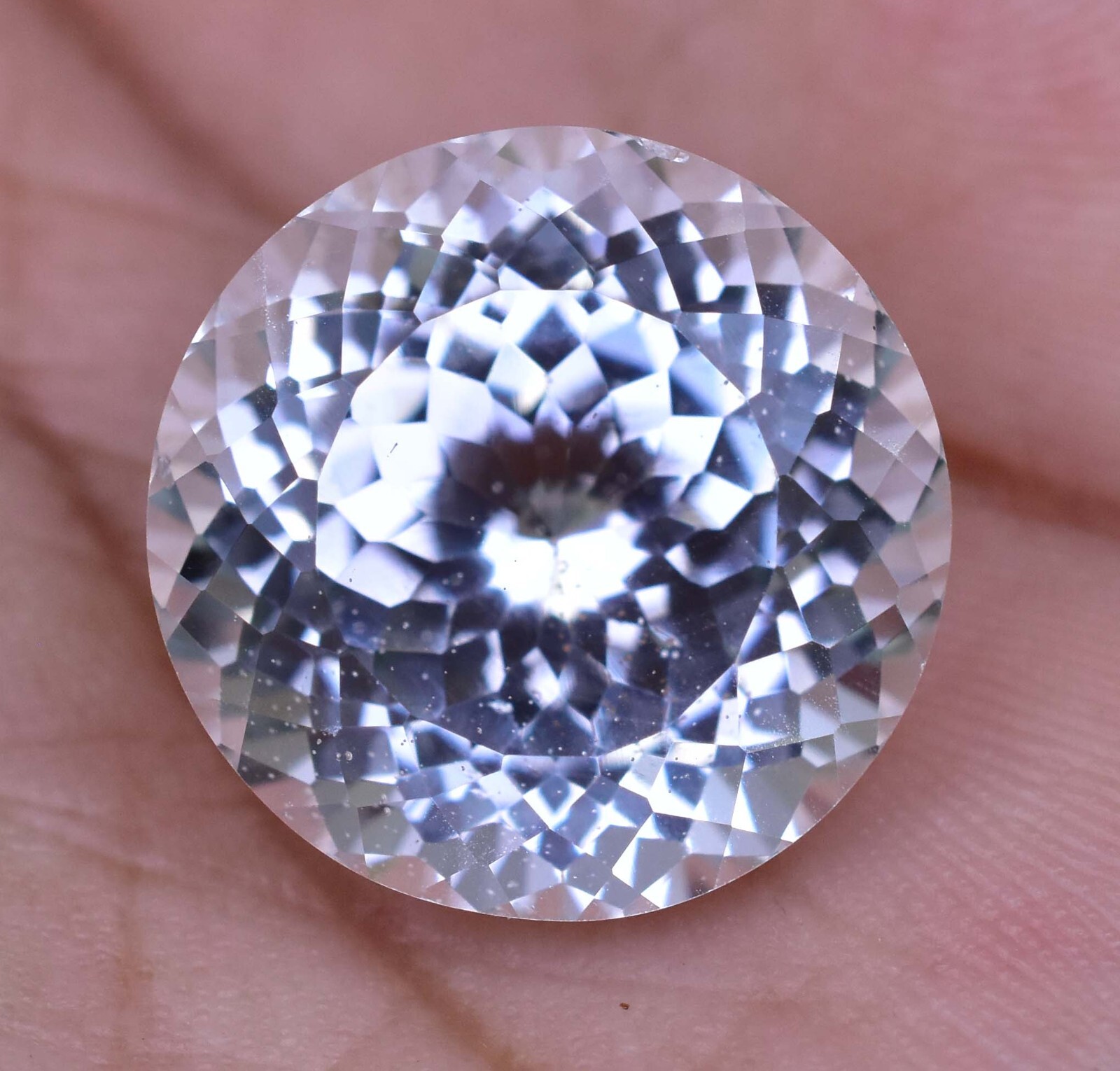 Natural 26.75 Ct White Montana Sapphire Round Cut Certified Rare Loose Gemstone