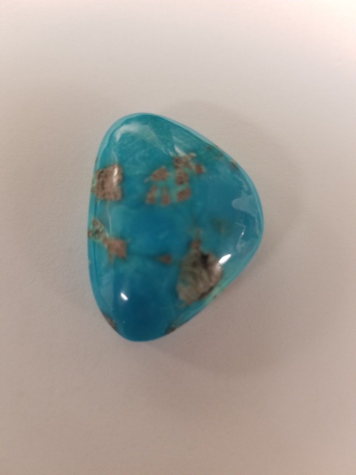 White And Blue Web Turquoise 49 ct. Cabochon Estate Find Old Stock