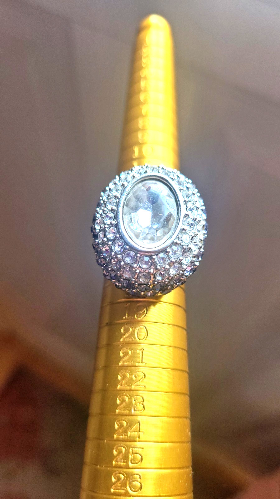 Arnold Scaasi Extravagant Large Designer Jeweled Vintage Cocktail Ring Size 7 US