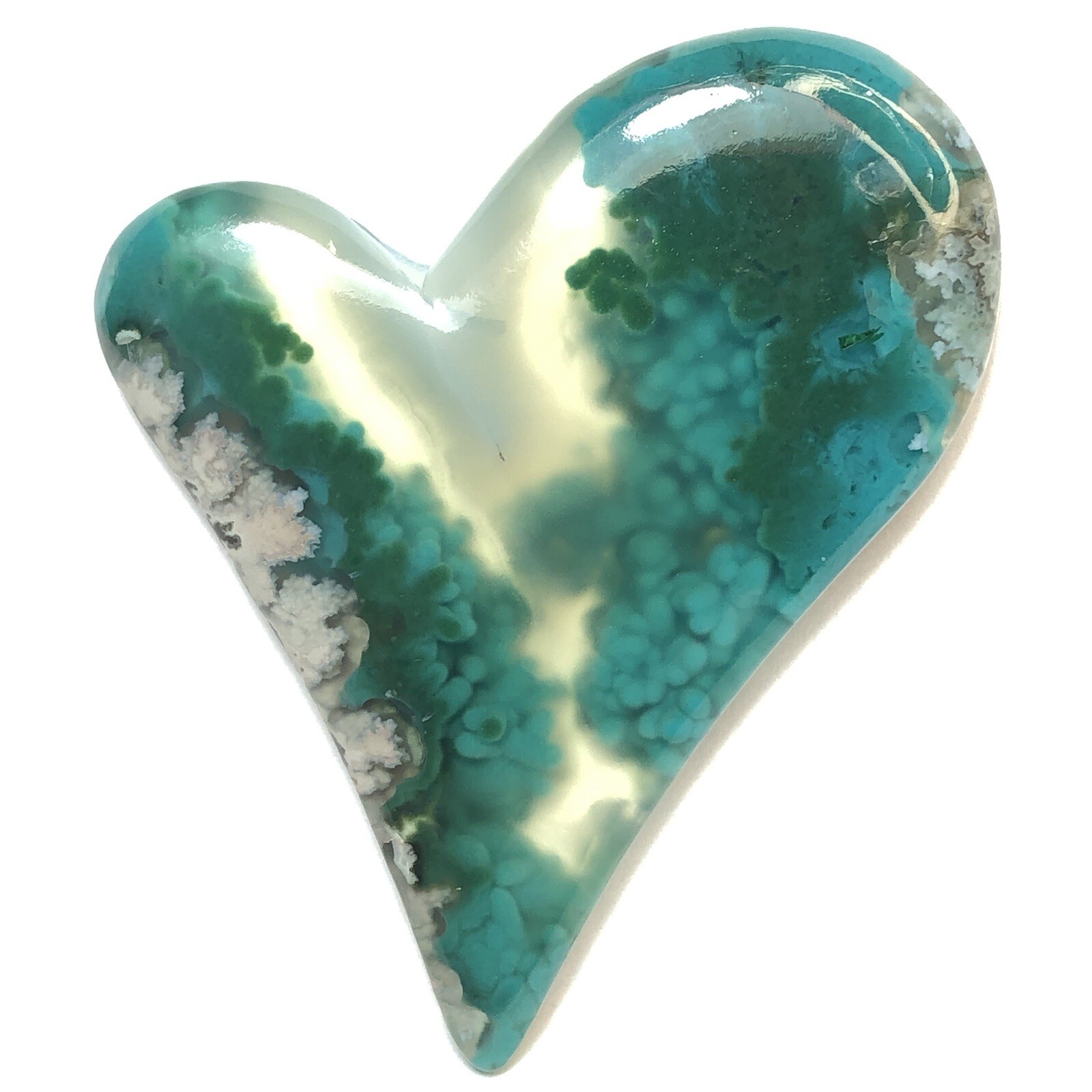 49 CT Museum Grade Gem Silica Chrysocolla Stalagmite Stalagtite Quartz Cabochon