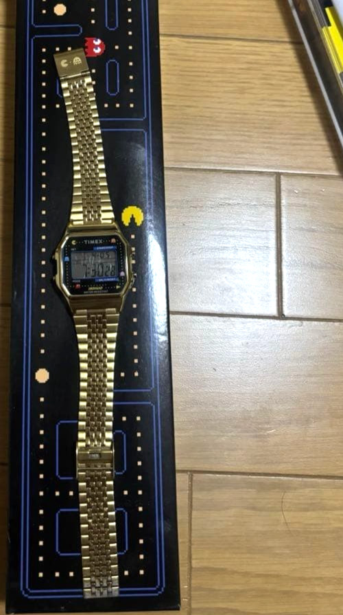 Timex T80 Pac-Man 40th Anniversary Gold Digital Watch Retro Limited Original Box