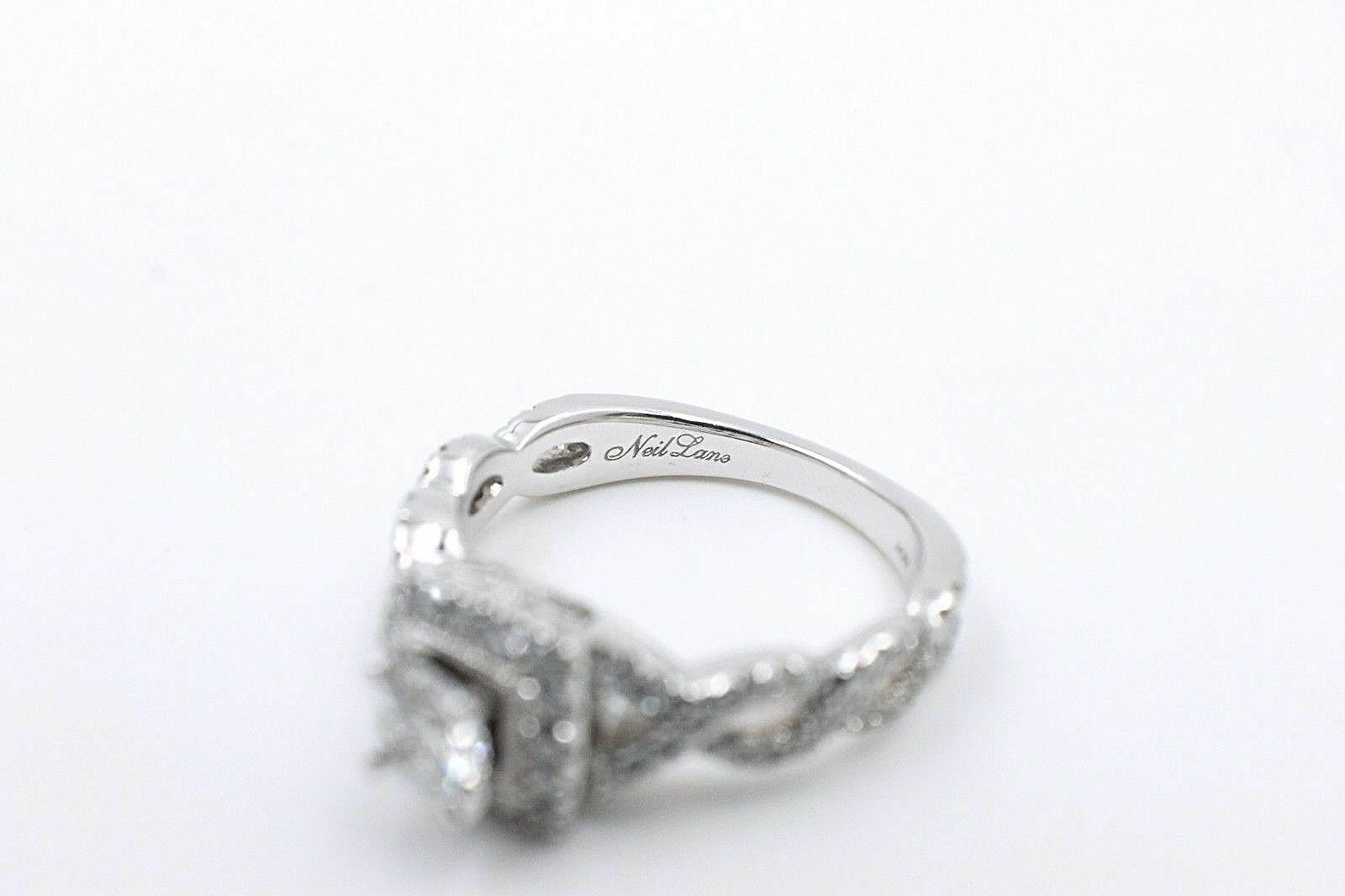 Neil Lane Diamond Engagement Ring Twisted Band 1.00 tcw 14k White Gold $3,300