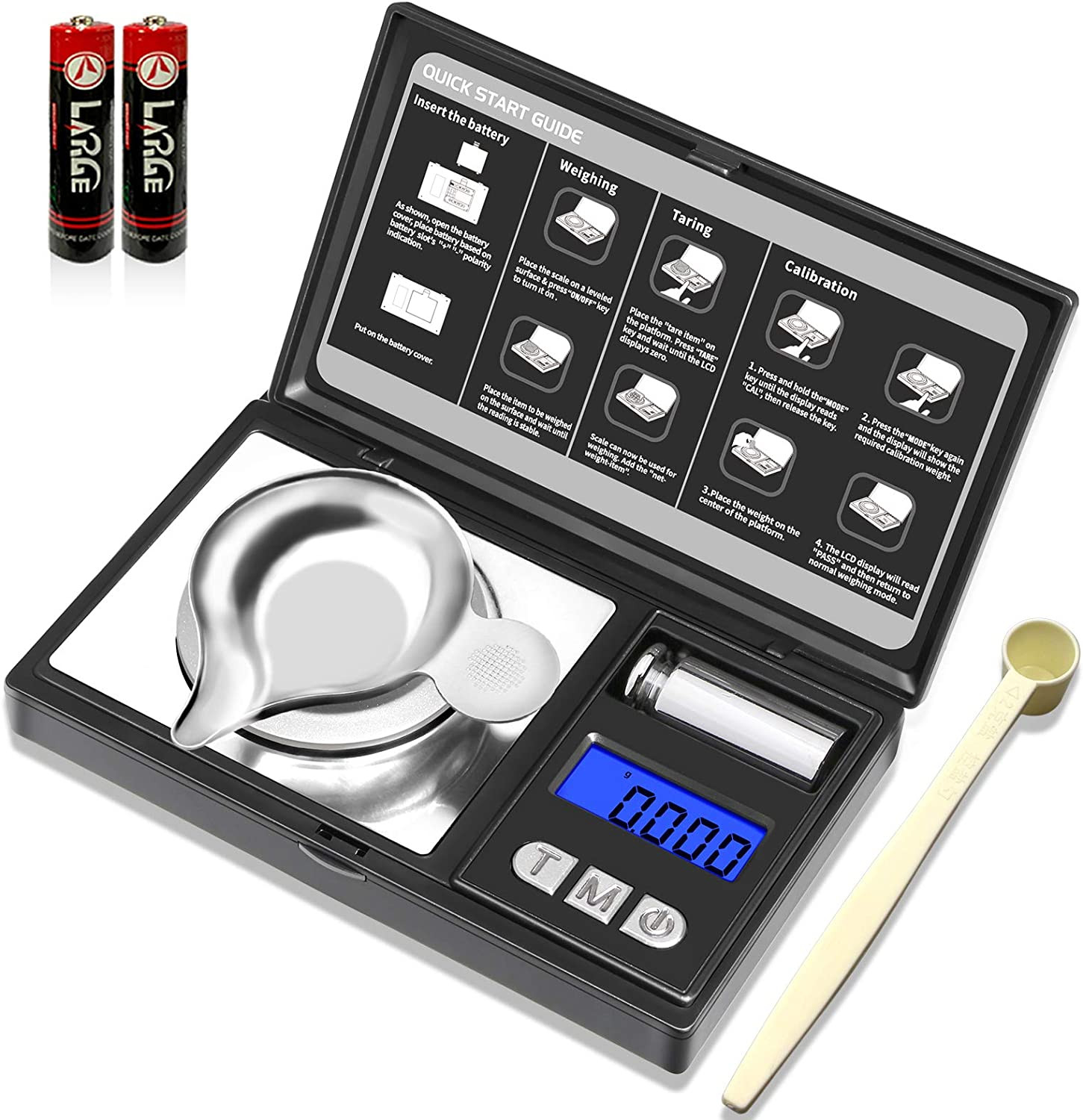 THINKSCALE Milligram Scale, 50G/0.001G Digital Jewelry Scale, Micro Gram Scale f