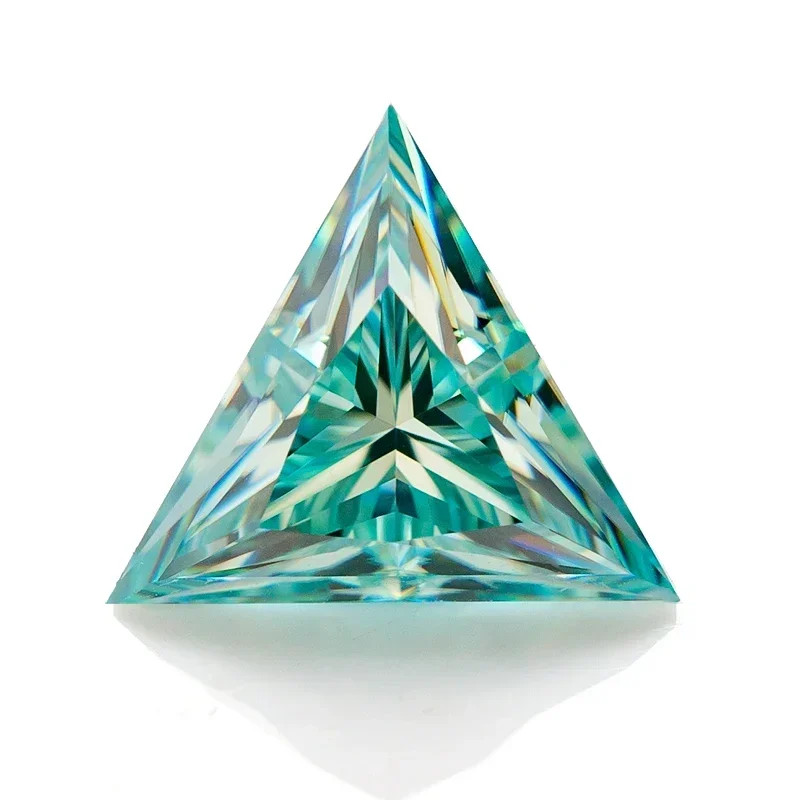 (Never Fade) Loose Moissanite Stones Triangle All Color Gems for Jewelry Making