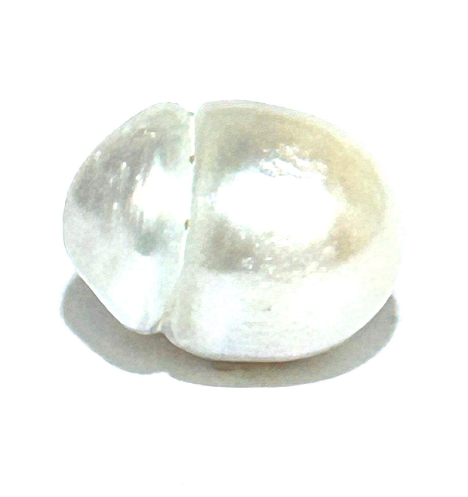 Baroque 11.6 x 15.1mm Natural Silver-White Indonesian South Sea Cultured Pearl