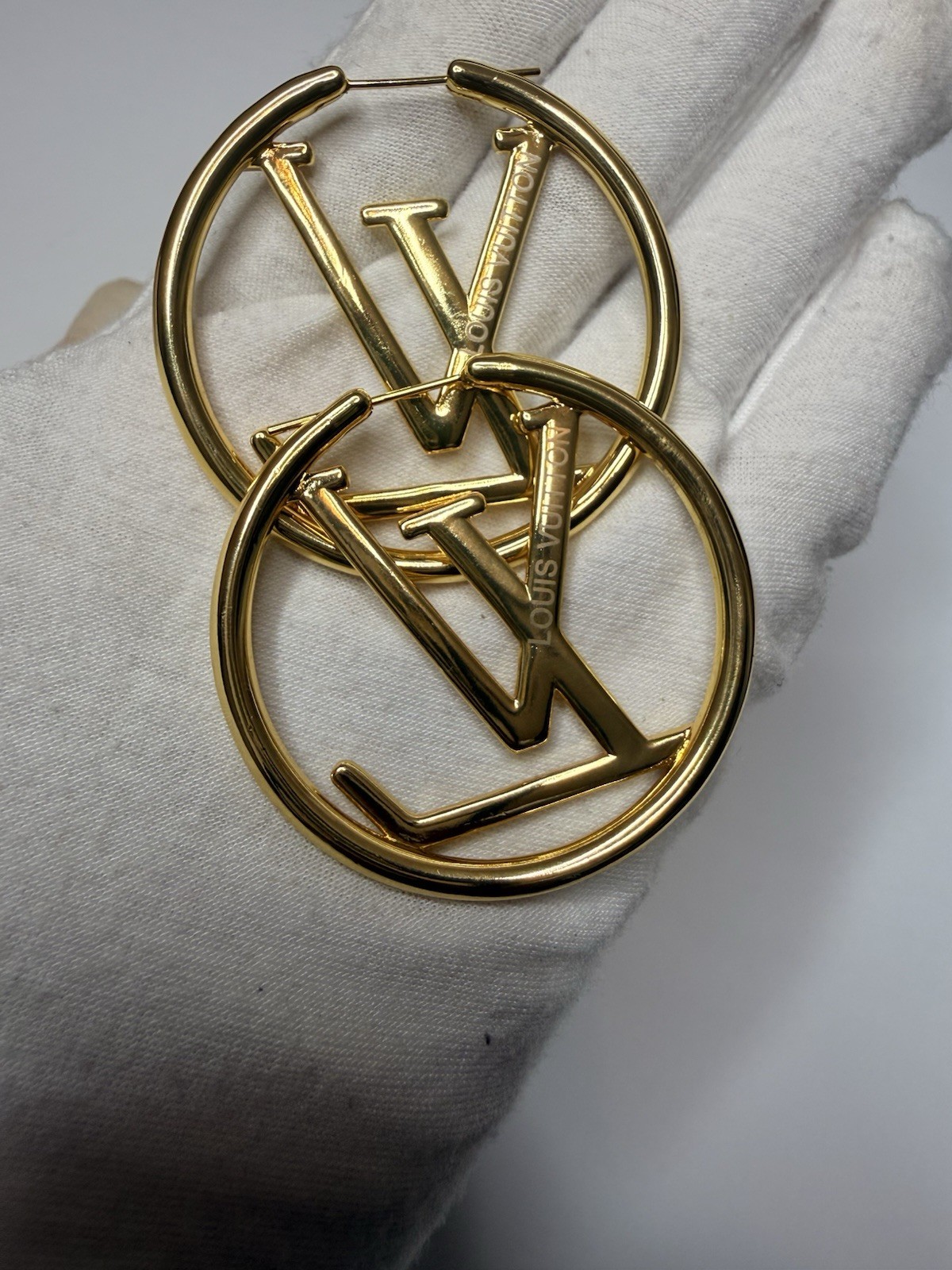 Louis Vuitton Louise LV GM Hoop Earrings Metal