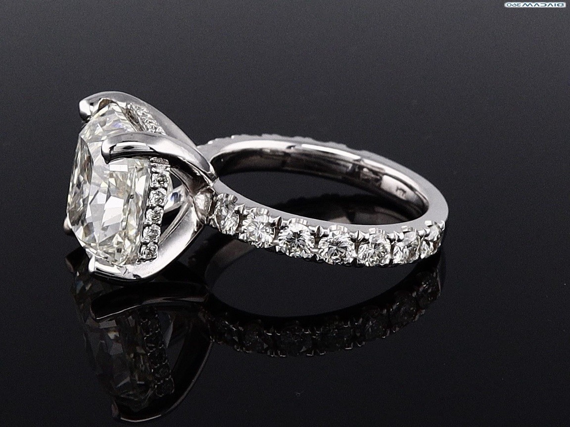 6.50ct Radiant Cut Lab Grown Diamond Engagement Ring