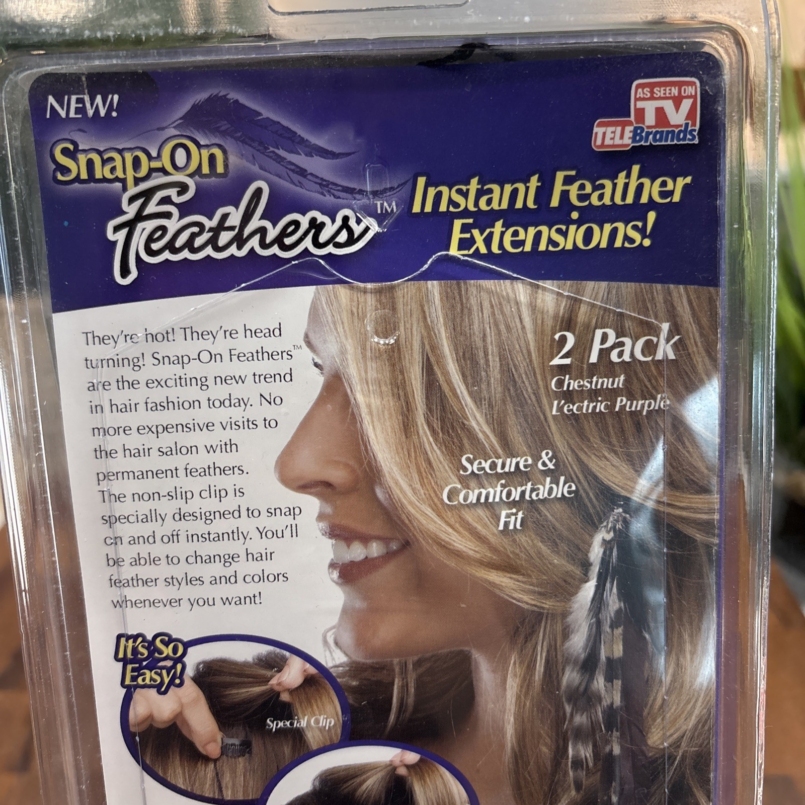Feathers Extensions 2 Pack Purple Chestnut hair hippie boho shabby