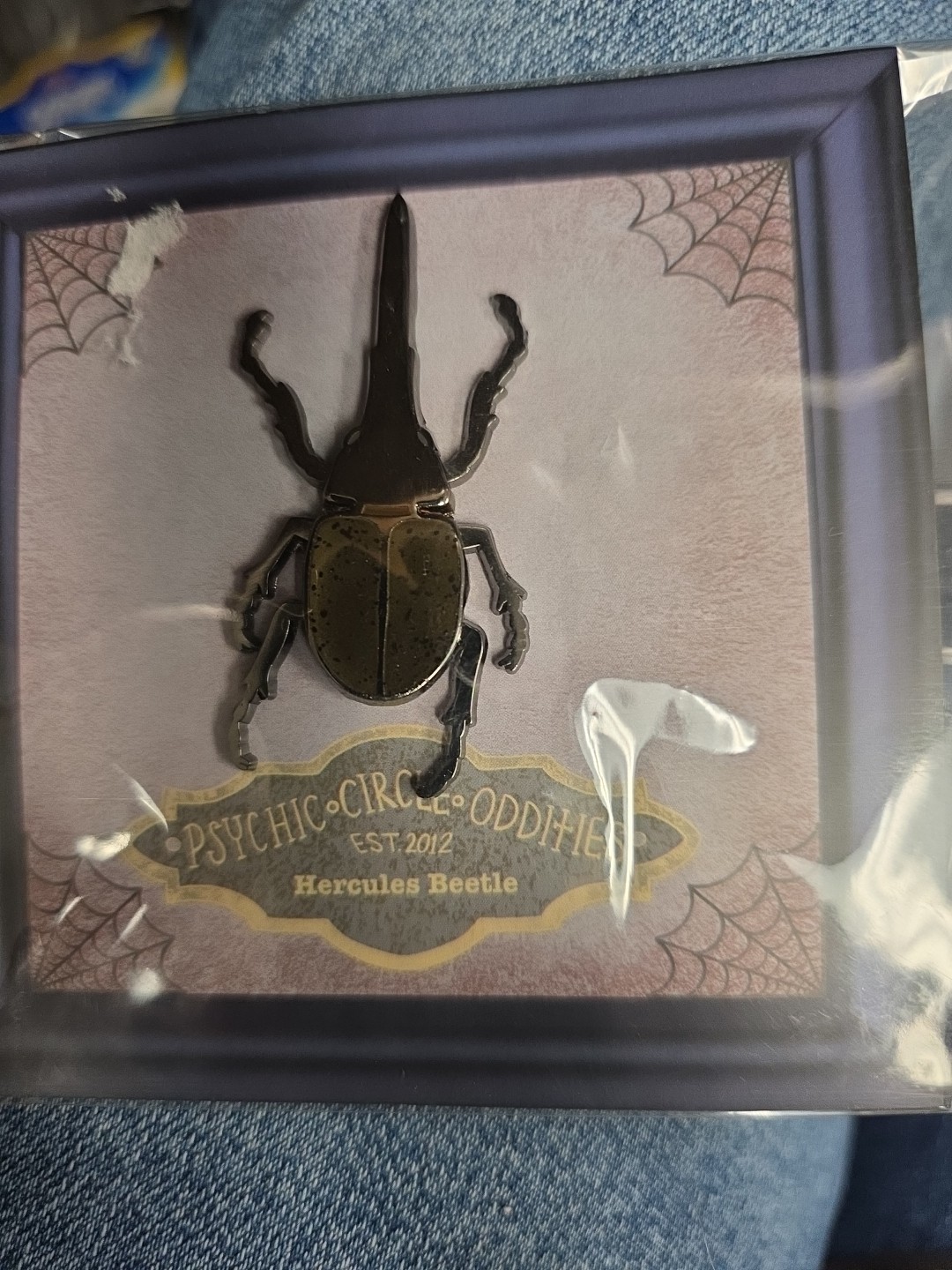 Hercules Beetle Lapel Push Pin Psychic Circle Oddities