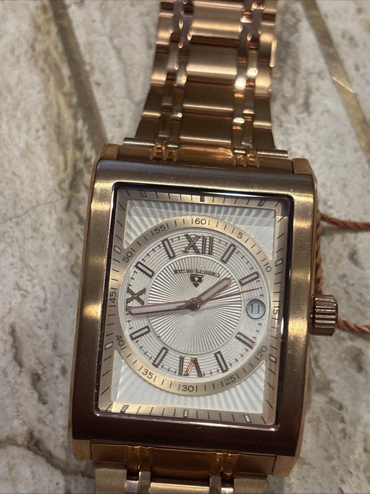 Swiss Legend Limousine Gold/White Men’s 39mm Watch Read