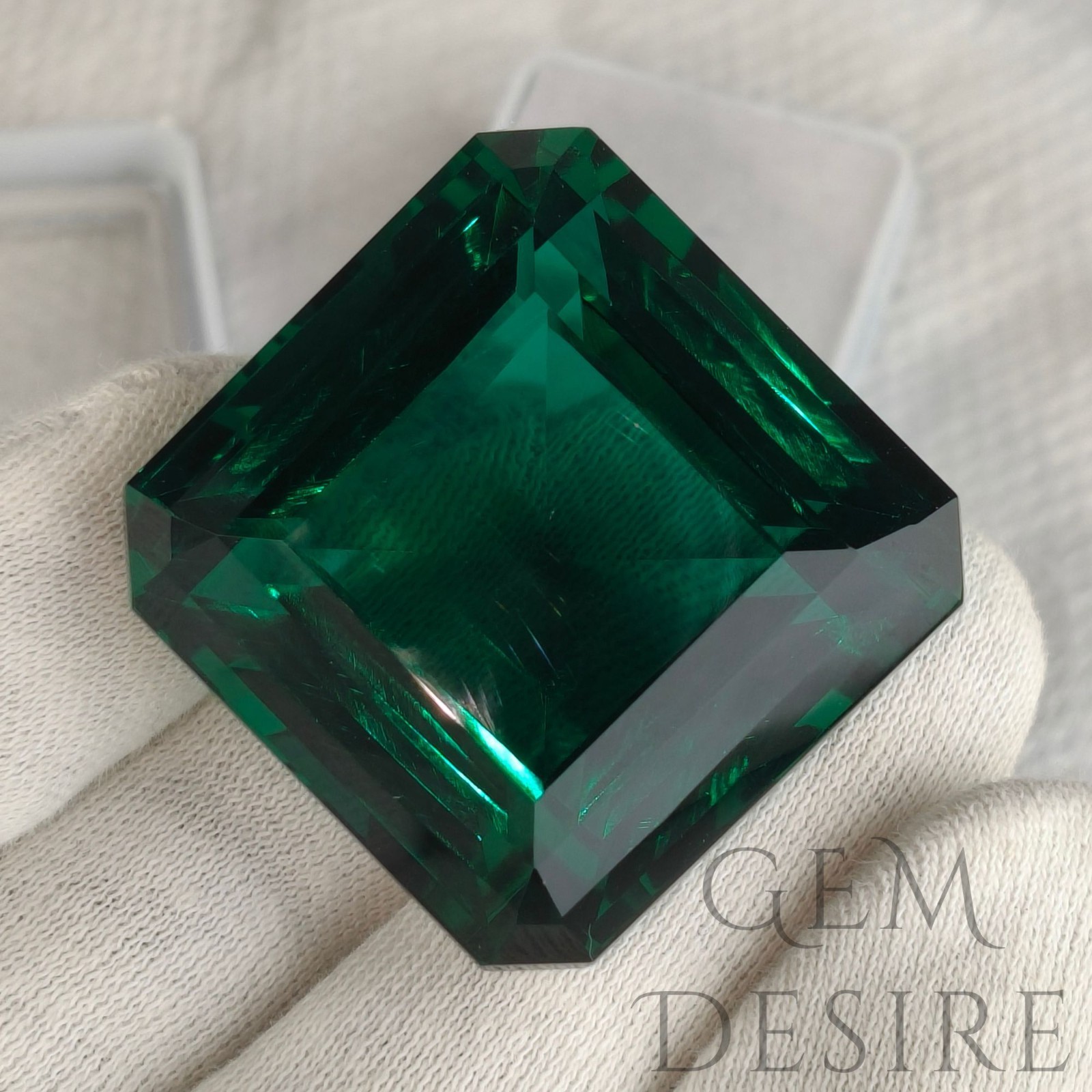 165.60 Ct Natural Large Tsavorite Garnet Square Cut Green loose Gemstone