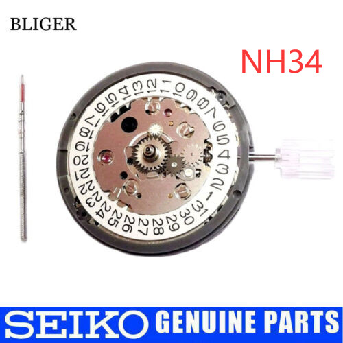 NH34A Genuine Japan NH34 GMT White Black Date Automatic Watch Movement Parts
