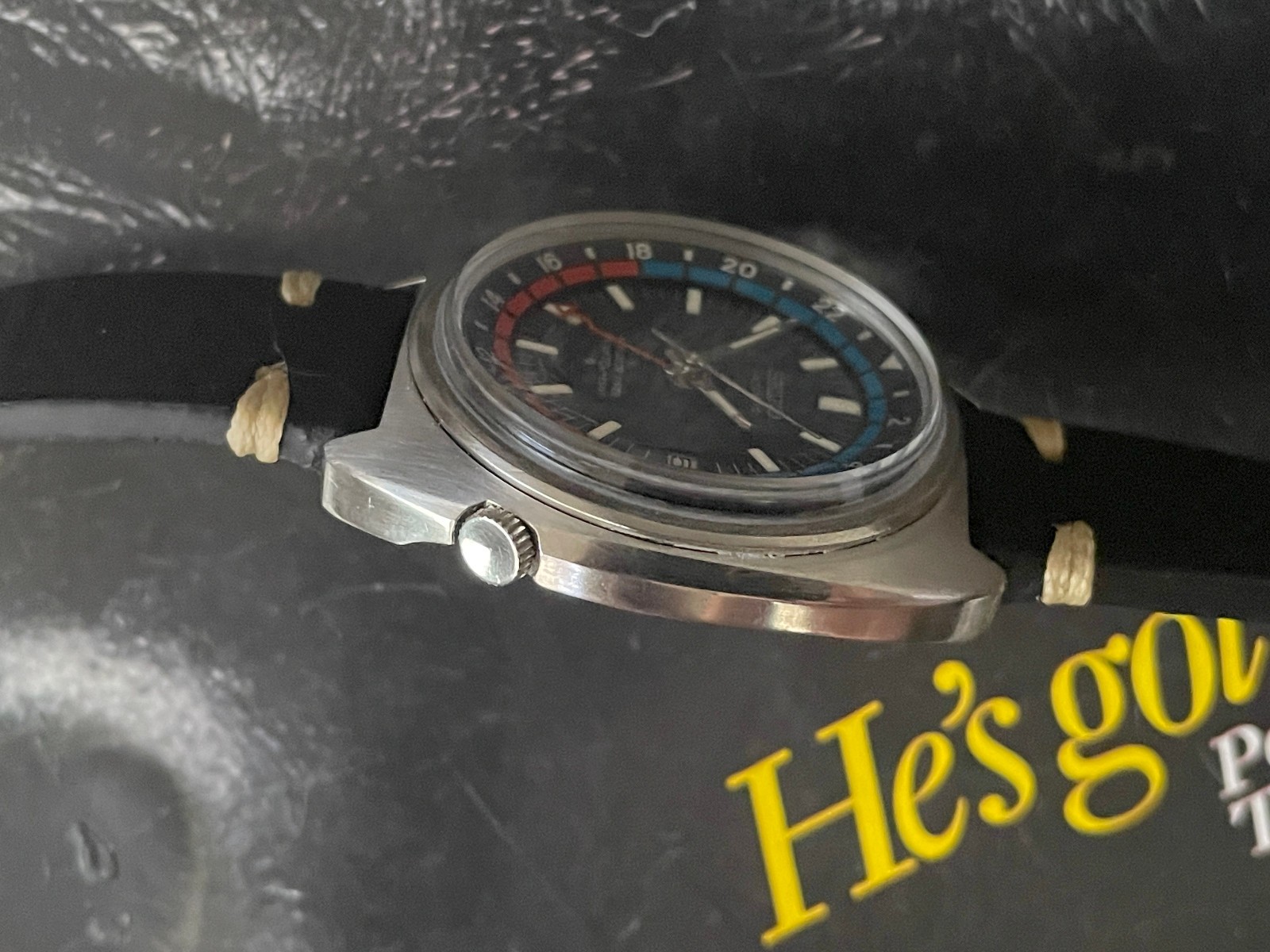 Seiko Navigator Timer vintage Auto GMT watch March 70, great condition, serviced