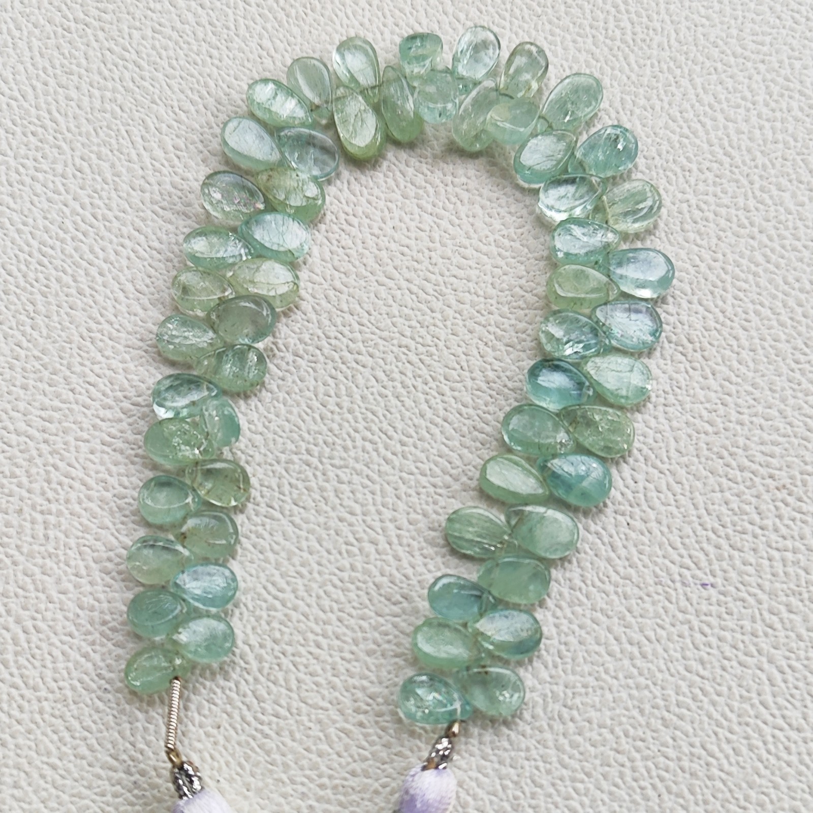 Natural Aquamarine Pear Beads 8×6 to 10x7mm Smooth Brazil Gemstones 8″ Strand