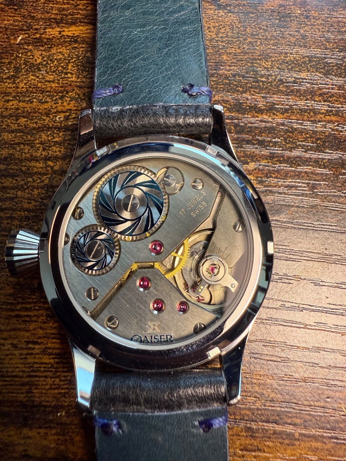 Watch Swiss eta 6498 movement Handmade Strap