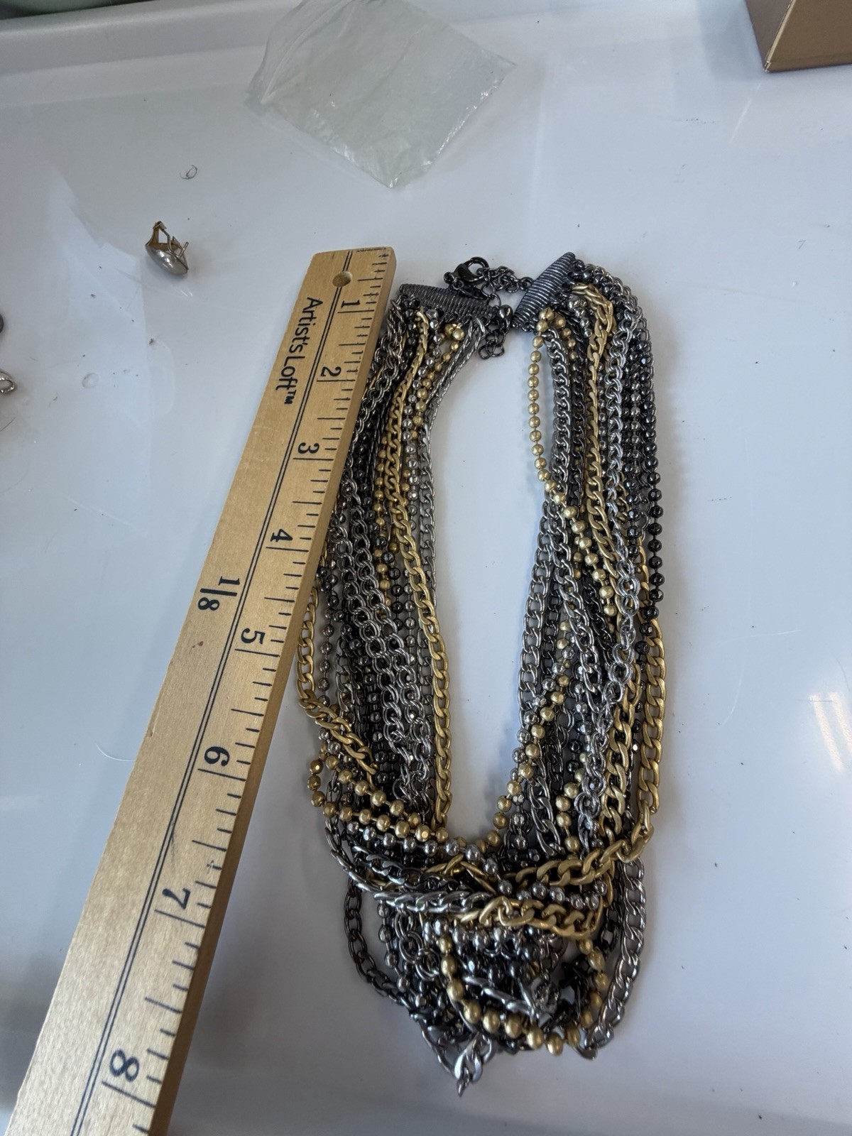 Lia Sophia Multi-Strand Necklace – Black, Gold & Silver Tone | Versatile Stateme