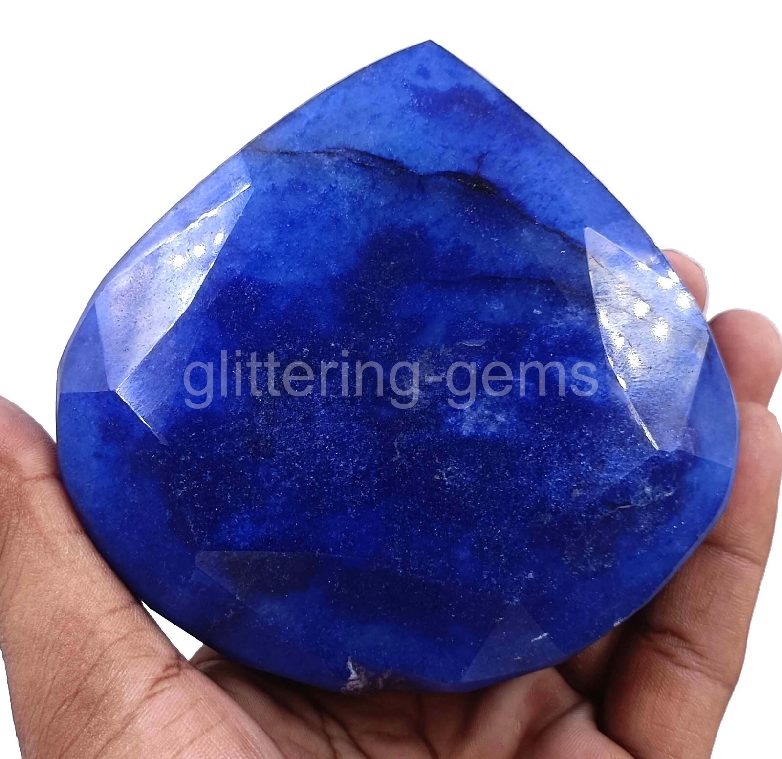 IGL 450.00 Ct Heart Cut African BIG Blue Sapphire Natural Loose Gemstone 5MSZ