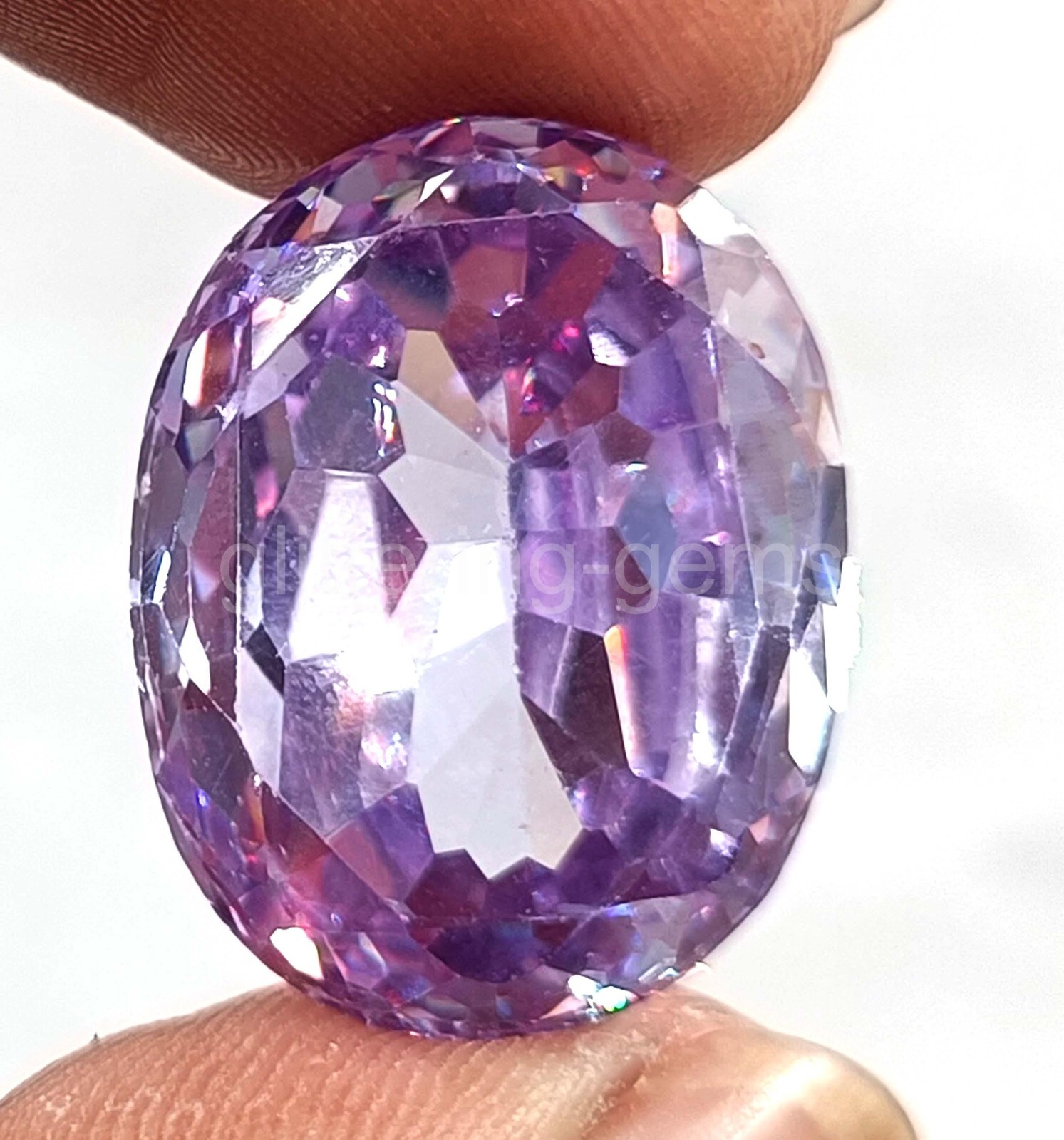 Natural 40.55 CT Oval Cut Purple Amethyst IGL Certified Loose Gemstone 5MSU