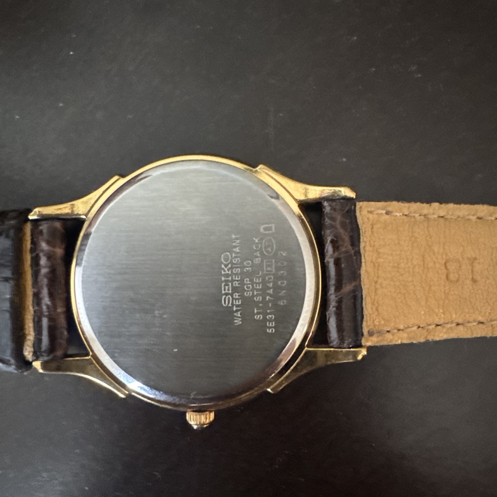 Seiko Dolce Gold HAQ Quartz Mens Watch 5E31-7A40 Vintage 1996