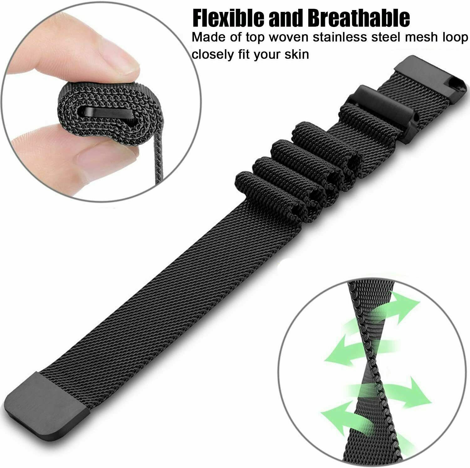 18mm 20mm 22mm Magnetic Milanese Loop Bracelet Watch Band Universal Wrist Strap