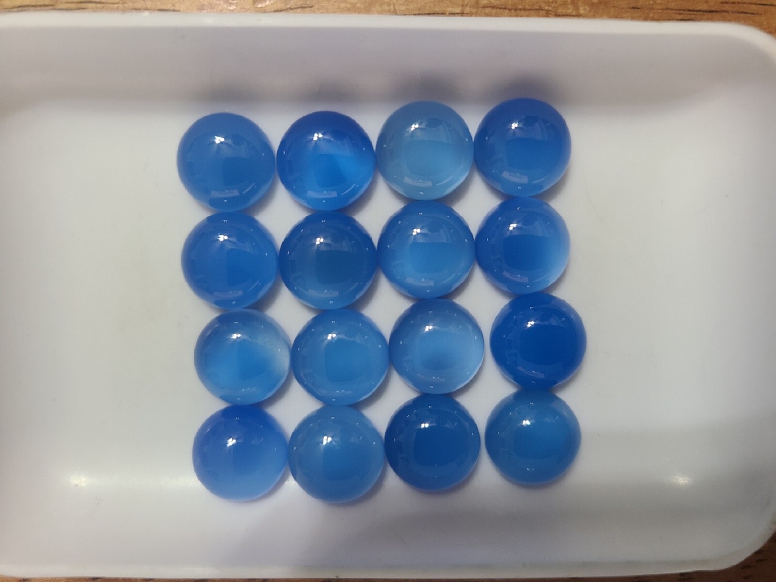 Blue Chalcedony 3mm, 4mm, 5mm, 6mm, 7mm, 8mm, 10mm & 12mm Round Loose Cabochon