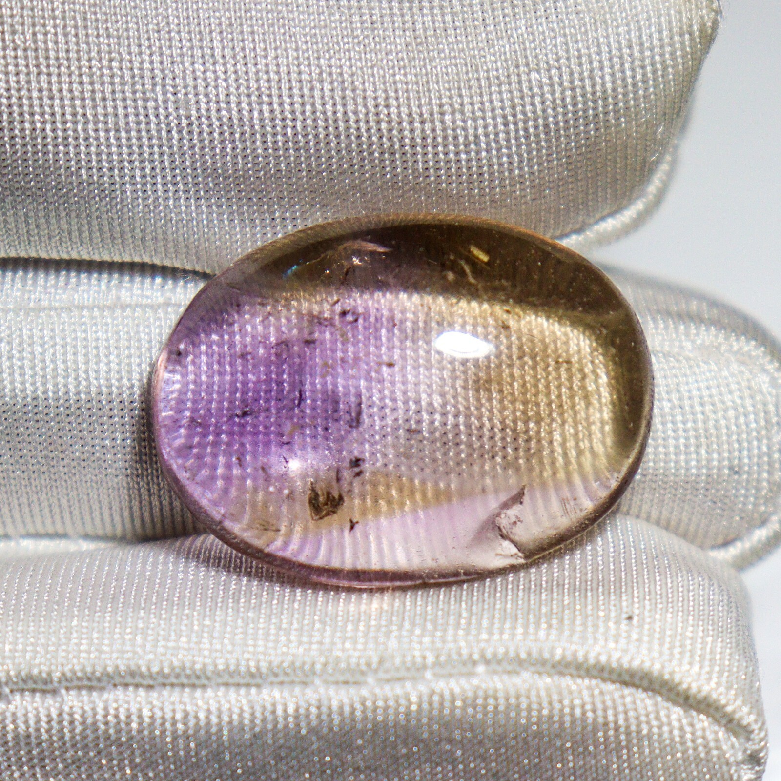 Handcrafted Ametrine Cabochon 28.00 Ct Crystal Gem Loose Stone for Rings