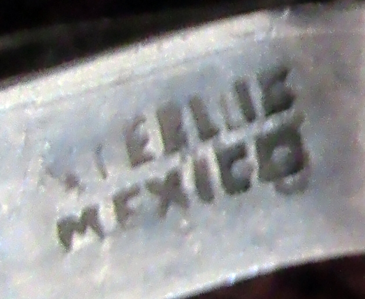 VINTAGE MEXICO STERLING BRACELET – 6 1/4 INCH WRIST, 1 INCH WIDE