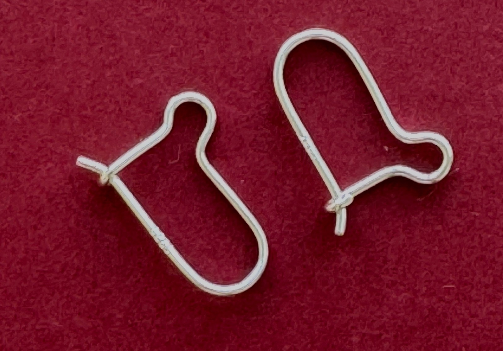 Sterling silver kidney ear wire, , 16 x 12 mm, 6 pairs