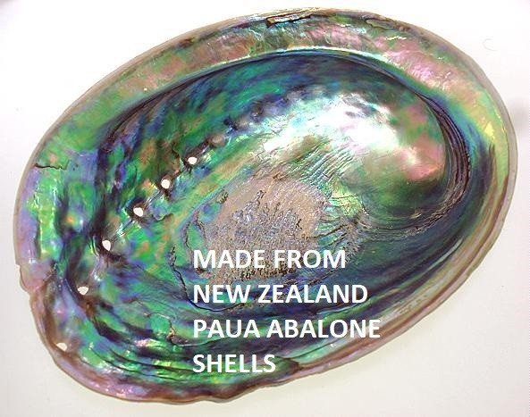 30MM CARVED PAUA ABALONE SHELL HAWAIIAN PLUMERIA PENDANT LEATHER NECKLACE 18″ #1