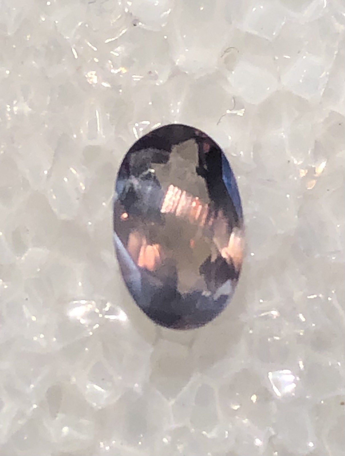 .75ct 6.9 X 4.4mm Natural Alexandrite-India-Great Color Change!