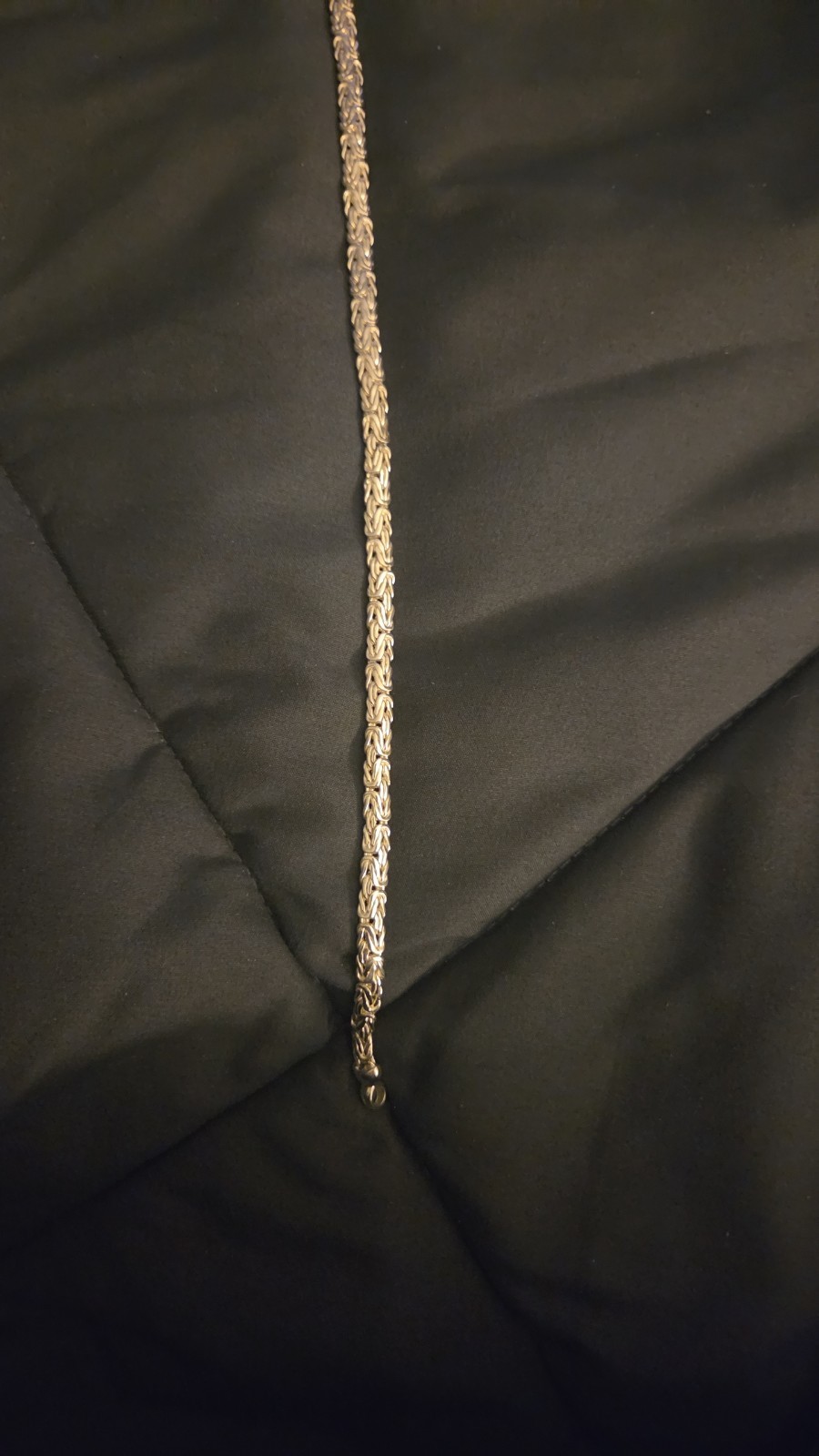 Vintage 16 Inch Sterling Silver Flat Byzantine Kings Weave Necklace 42.5 Grams