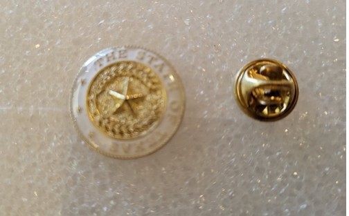 The State Of Texas White Lapel Pin PREMIUM QUALITY