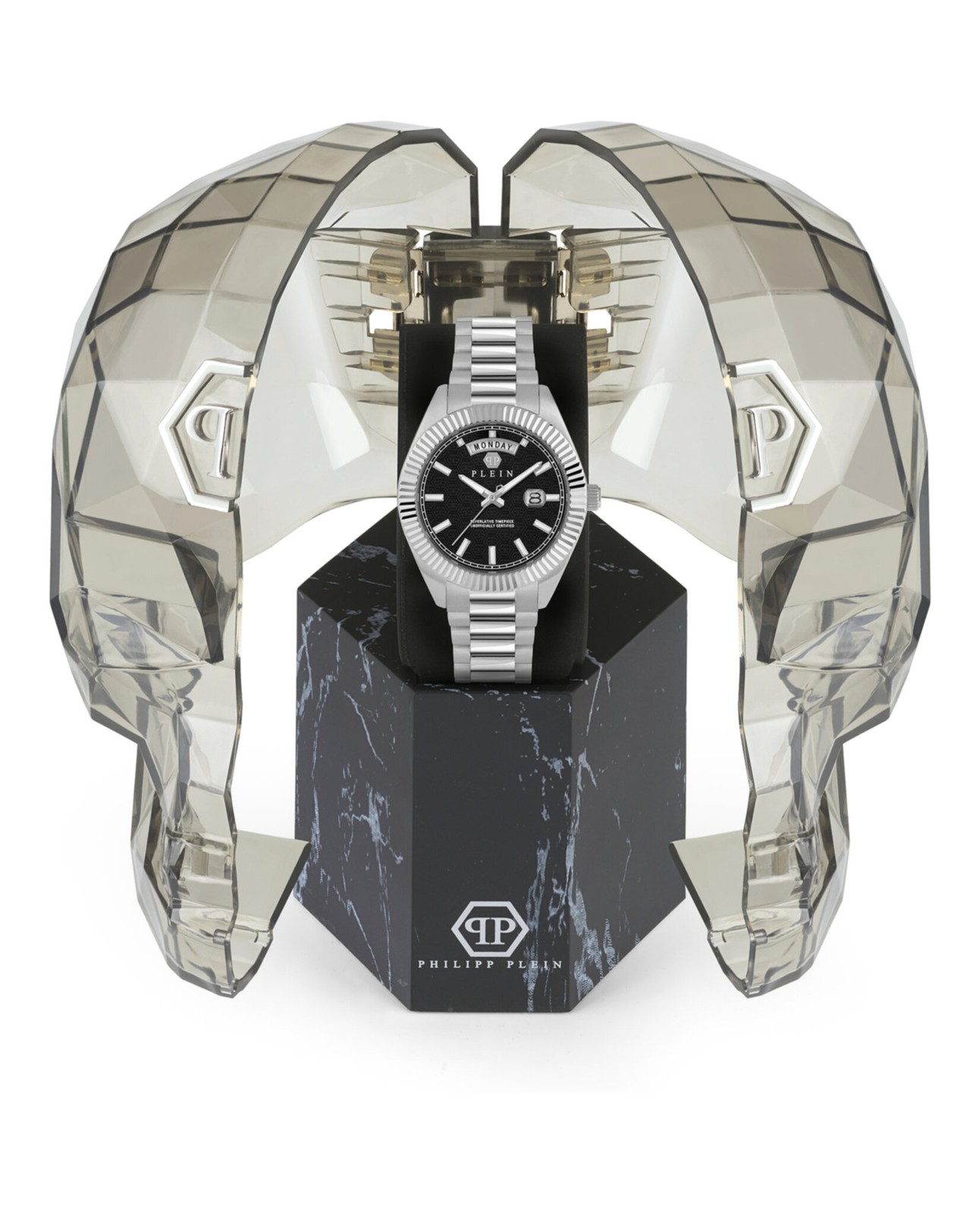 Philipp Plein Mens Stainless Steel 42mm Bracelet Fashion Watch