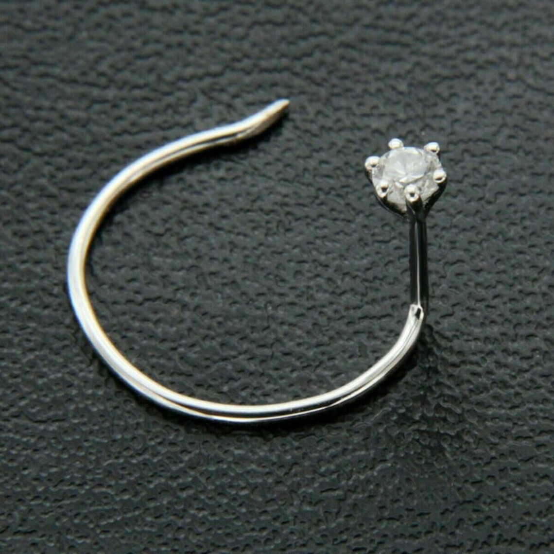 0.05 Ct Diamond Ring in Solid 14K White Gold | Brilliant Cut | Fine Jewelry